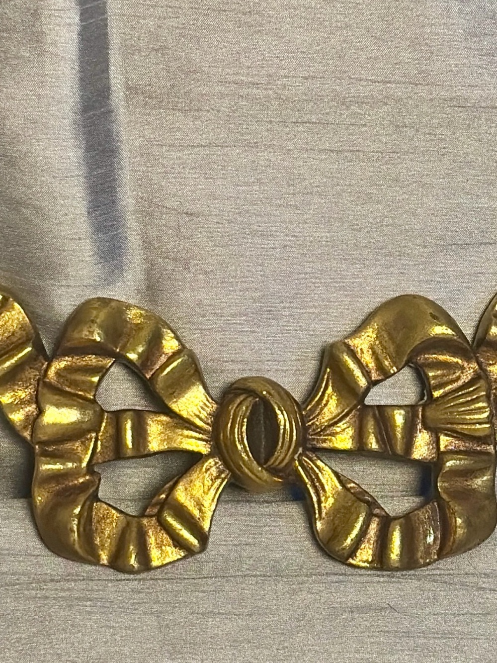 Vintage House Parts Inc 88 Gold Ribbon Bow Wall Plaque Hollywood Regency Decor